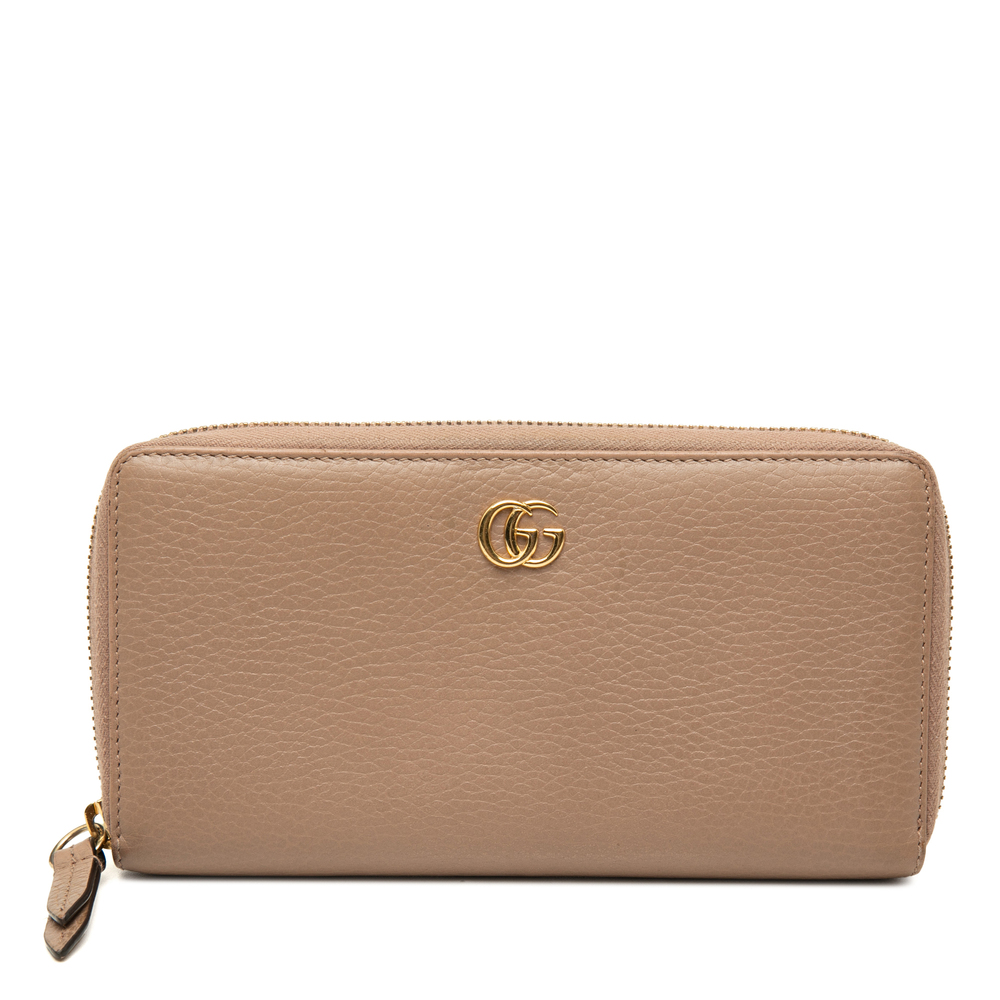 Pre-Loved Gucci GG Marmont Calfskin Zip Around Wallet